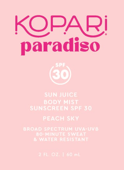 1 (84130 021 20 Sun Juice Body Mist Sunscreen Spf30   Peach Sky Bottle Pump)